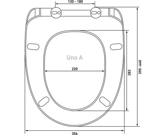 Сиденье дюропласт Berges Uno А крепление универсальное, металл 010101 539513 – изображение 3