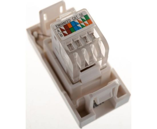 Информационная розетка IEK RJ-45, UTP, категория 5e, 1 модуль CKK-40D-RI1-K01 – изображение 4
