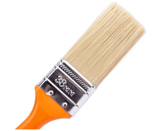 Плоская кисть Петрович 38 мм, искусственная щетина, пластиковая рукоятка 4100002362 – изображение 4