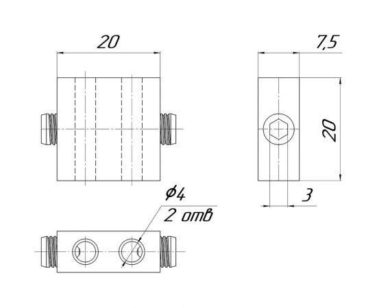 Быстрый зажим для троса УМС диам. 2-3 мм ZT-2-3 – изображение 4