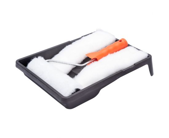 Малярный набор Петрович валик меховой, 180 мм, 2 сменные шубки, ванночка 4100000299 – изображение 4