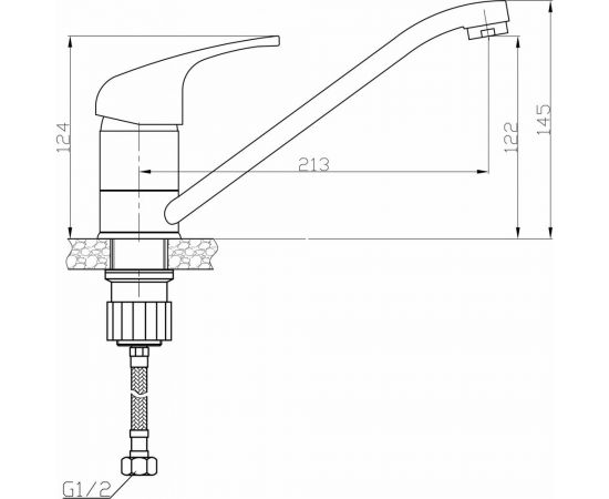 Смеситель для кухни DEVIDA ELRA на гайке DVL0302-03 – изображение 4