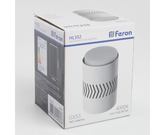 Светильник для натяжных потолков Feron HL352 12W, 230V, GX53 и подсветка 1W, 4000K, белый, 41457 – изображение 5