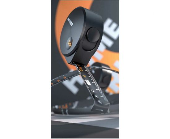 Рулетка DELI Home Series Black HT8316 3 м, 16 мм, эксклюзивный дизайн, корпус высококачественный Софт-тач пластик 104618 – изображение 6