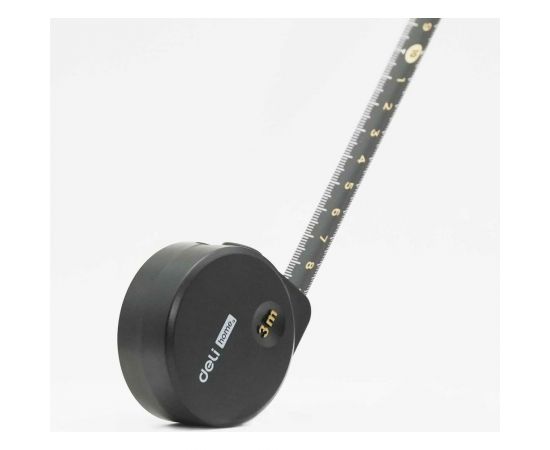 Рулетка DELI Home Series Black HT8316 3 м, 16 мм, эксклюзивный дизайн, корпус высококачественный Софт-тач пластик 104618 – изображение 8