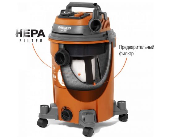 Строительный пылесос Daewoo DAVC 2516S – изображение 8