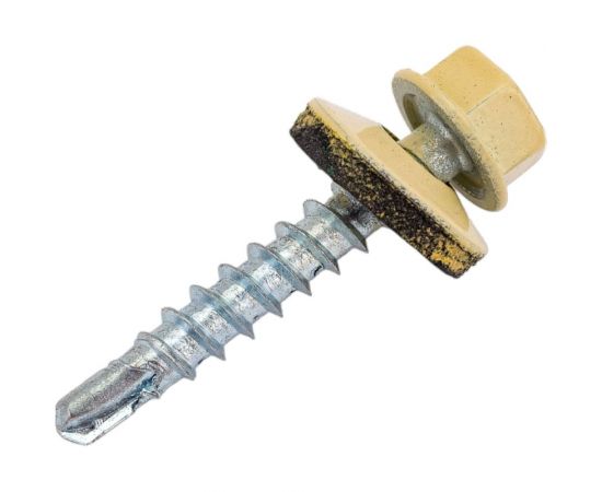 Кровельный саморез, слоновая кость Крепежная техника 4,8х29 RAL 1014 250шт 420400 БК 