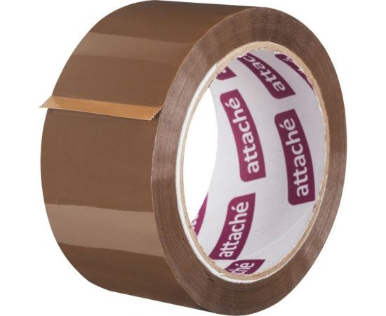 Упаковочная клейкая лента Attache 50 мм х 66 м, 50 мкм, коричневая 48339 