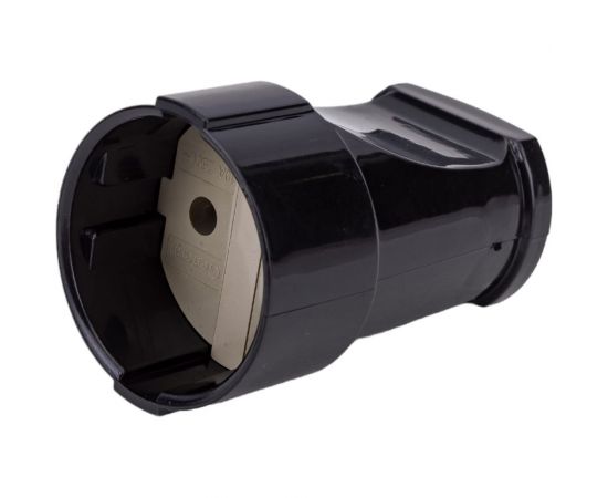 Разборная розетка General Lighting Systems GRV-S-10-R-B-IP20 10А круглая, б/з черная IP20 Рас. 470501 