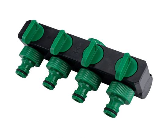 Распределитель четырехканальный резьба внешняя-соединитель 3/4" РОСТОК 426378 