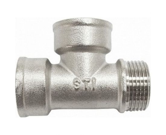 Тройник STI латунный Ду15 (1/2") В-В-Н никелированный D190-00072 