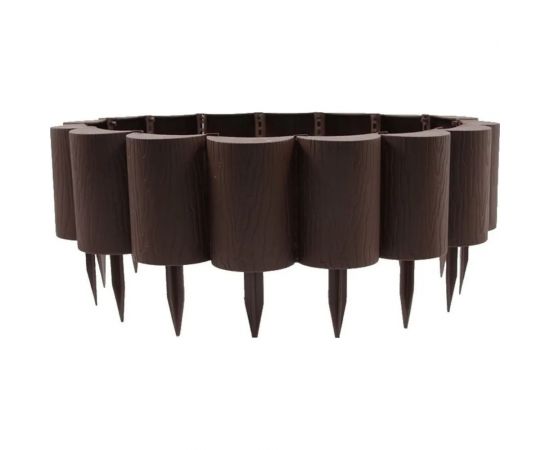 Садовое ограждение МАСТЕРСАД Садовый конструктор коричневое, высота 15 см КНСТР15-корич 