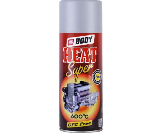 Аэрозольная краска HB BODY Т*418 температуростойкая, серебристая, 0.4 л 5120800000 