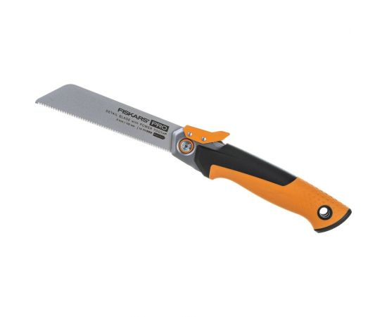 Пила Fiskars тяговая складная PowerTooth 150 мм, 19 зубьев на дюйм 1062932 