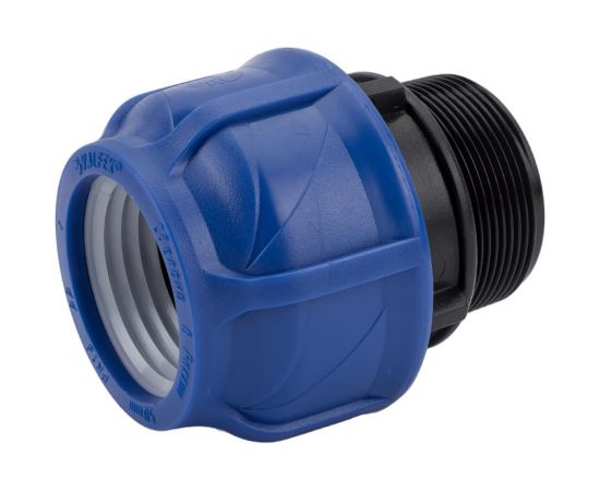 Компрессионная соединительная муфта VALFEX ПНД, с наружной резьбой, 50x2"" 121001150200 