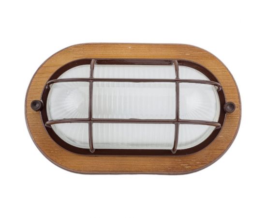 Светильник для бани и сауны FERON НБО 04-60-022 220V 60Вт Е27 IP54 дерево, орех, овал, с решеткой 11576 – изображение 11