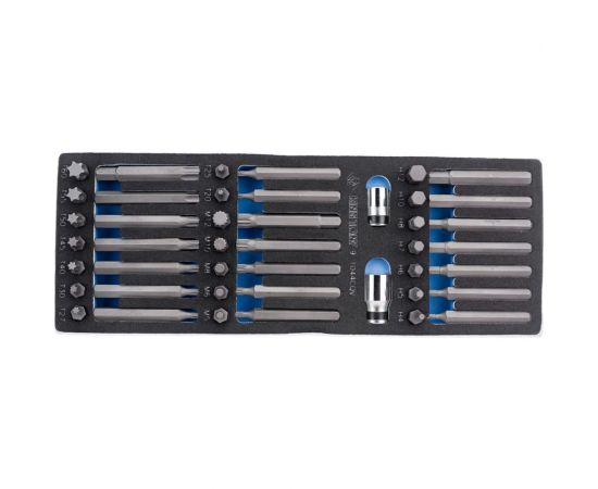 Набор вставок бит 10 мм TORX, SPLINE, HEX, ложемент, 44 предмета KING TONY 9-1044CQV – изображение 12