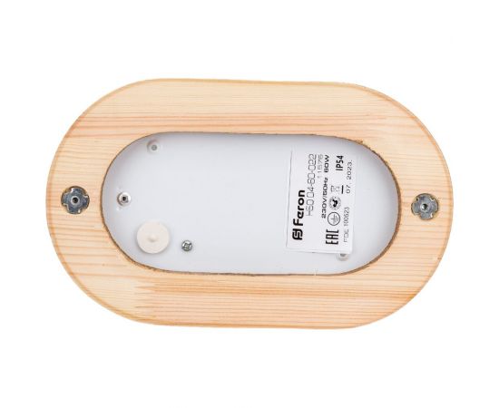 Светильник для бани и сауны FERON НБО 04-60-022 220V 60Вт Е27 IP54 дерево, орех, овал, с решеткой 11576 – изображение 12