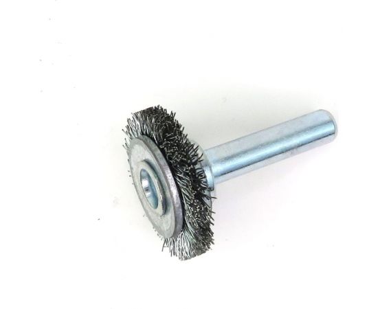 Щетка дисковая 25х5 мм, хв-к 6 мм, гофрированная сталь 0.2 мм для дрели SIT 3146 – изображение 2