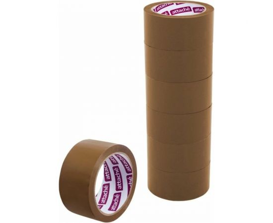 Упаковочная клейкая лента Attache 50 мм х 66 м, 50 мкм, коричневая 48339 – изображение 2