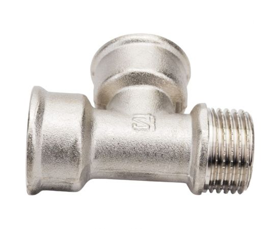 Тройник STI латунный Ду15 (1/2") В-В-Н никелированный D190-00072 – изображение 2