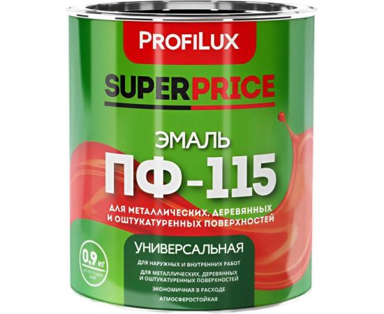 Эмаль ПФ-115 Profilux SUPERPRICE белая, 0.9 кг МП000018732 – изображение 2