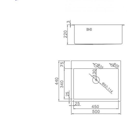 Кухонная мойка из нержавеющей стали Gerhans RK35044B – изображение 2
