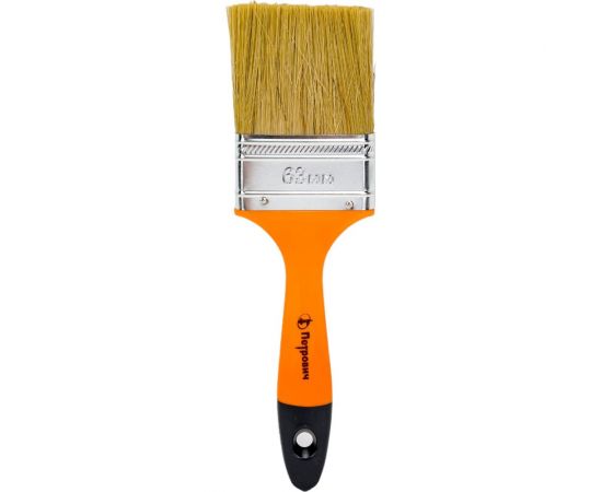 Плоская кисть Петрович 63 мм, смешанная щетина, пластиковая рукоятка 4100002370 – изображение 2