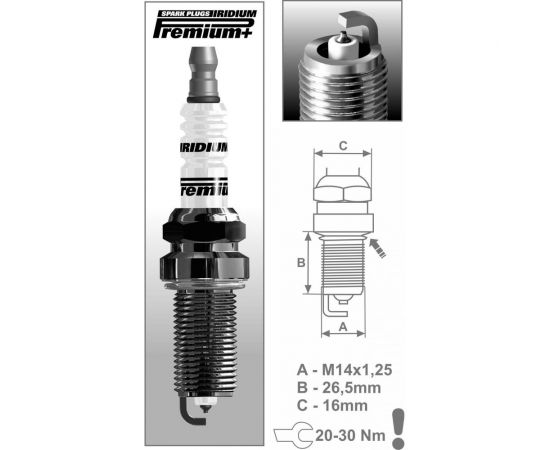 Свеча зажигания IRIDIUM (ключ 16 мм) BRISK 1621 P3 ER15YIR-1 – изображение 2