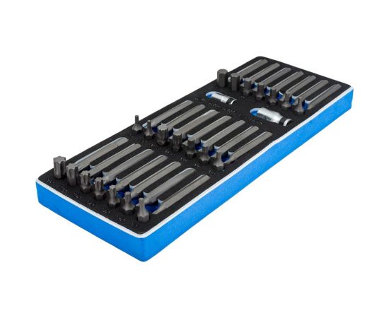 Набор вставок бит 10 мм TORX, SPLINE, HEX, ложемент, 44 предмета KING TONY 9-1044CQV – изображение 2