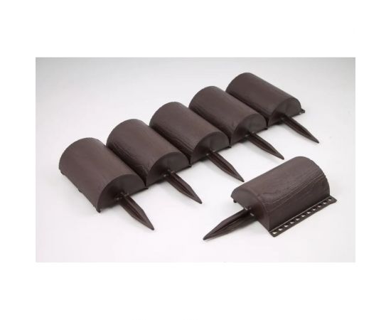 Садовое ограждение МАСТЕРСАД Садовый конструктор коричневое, высота 15 см КНСТР15-корич – изображение 2