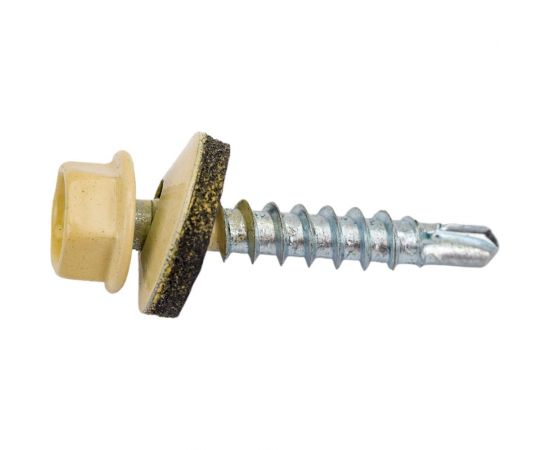 Кровельный саморез, слоновая кость Крепежная техника 4,8х29 RAL 1014 250шт 420400 БК – изображение 3