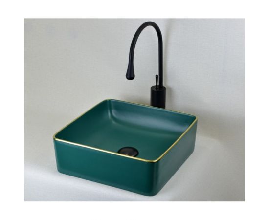 Донный клапан BRONZE DE LUXE черный без перелива (керамическая крышка) 1001B – изображение 3