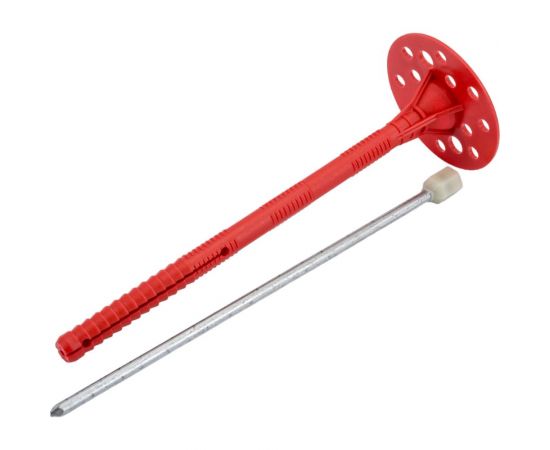 Дюбель для теплоизоляции с металлическим гвоздём с термоголовкой 10х180, 200шт Tech-Krep 130103 – изображение 3