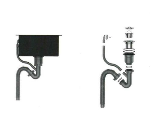 Кухонная мойка из нержавеющей стали Gerhans RK35044B – изображение 3