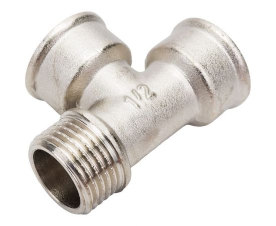 Тройник STI латунный Ду15 (1/2") В-В-Н никелированный D190-00072 – изображение 3