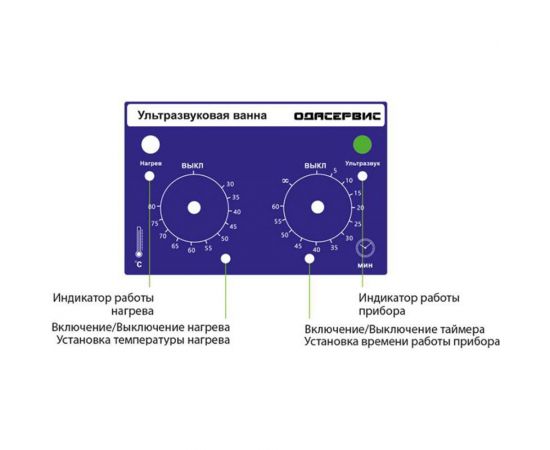 Ультразвуковая ванна с механическим таймером и подогревом, 4л ОДА Сервис ODA-MH40 – изображение 4