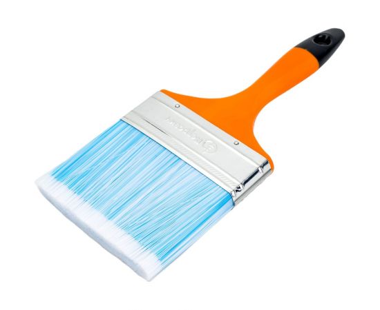 Плоская кисть Петрович 100 мм искусственная щетина, пластиковая рукоятка 4100002397 – изображение 4