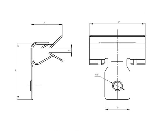 Балочный зажим УМС 2-7 мм с резьбой М6 25 шт. BZ-2-7-M6 – изображение 4