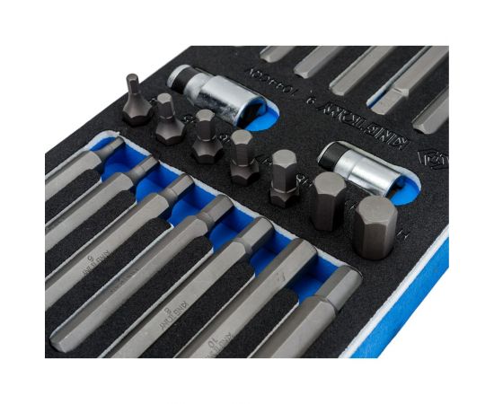 Набор вставок бит 10 мм TORX, SPLINE, HEX, ложемент, 44 предмета KING TONY 9-1044CQV – изображение 4