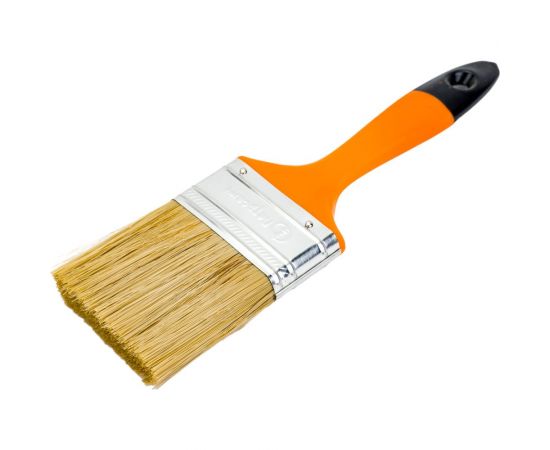 Плоская кисть Петрович 63 мм, смешанная щетина, пластиковая рукоятка 4100002370 – изображение 4