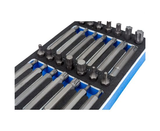 Набор вставок бит 10 мм TORX, SPLINE, HEX, ложемент, 44 предмета KING TONY 9-1044CQV – изображение 5