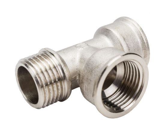 Тройник STI латунный Ду15 (1/2") В-В-Н никелированный D190-00072 – изображение 5