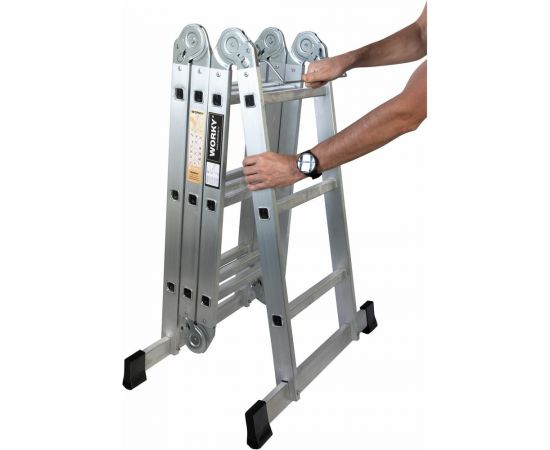 Универсальная лестница-трансформер WORKY 4x5 home с помостом ARD257730 – изображение 7