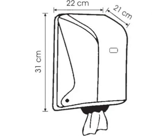 Диспенсер для рулонных полотенец Vialli с центральной вытяжкой белый 12318 OG1 – изображение 7