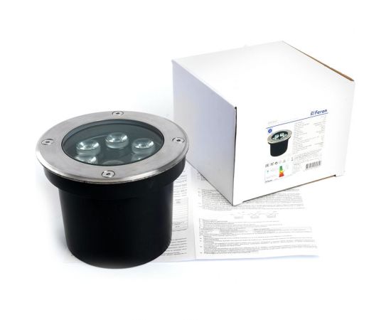 Светодиодный тротуарный (грунтовый) светильник FERON SP2802 6W, AC12-24V, 3000К, D120xH90mm,вн.диаметр:90mm,IP67 48453 – изображение 7