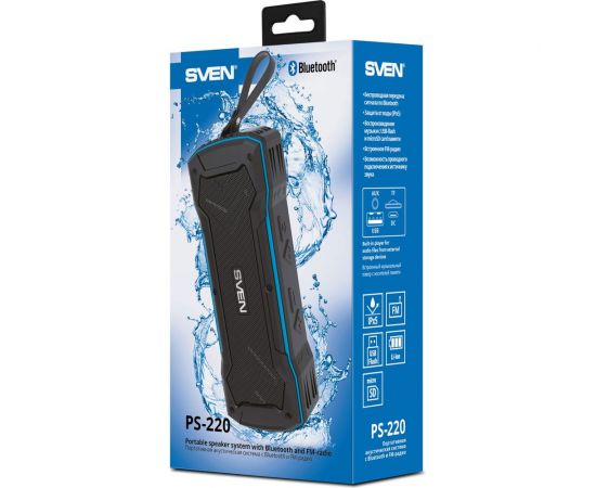 Портативная акустика SVEN АС PS-220, черно-синяя SV-016470 – изображение 9