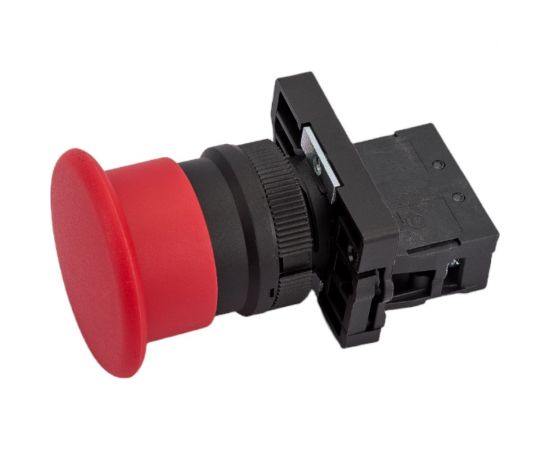 Кнопка управления CHINT "Грибок" d40мм NP2-EC42 без подсветки красн. 1НЗ IP40 574820 