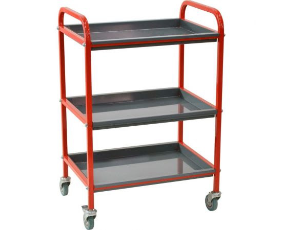 Тележка для инструментов Zatesov три полки, открытая TT-03-RED 