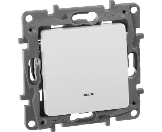 1-клавишный переключатель с подсветкой Legrand ETIKA белый 672215 